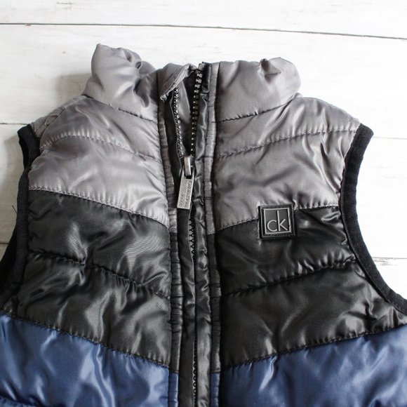 Calvin Klein Baby Boy's Winter Puffer Vest Infant Size 18 Months Navy - Picture 4 of 4